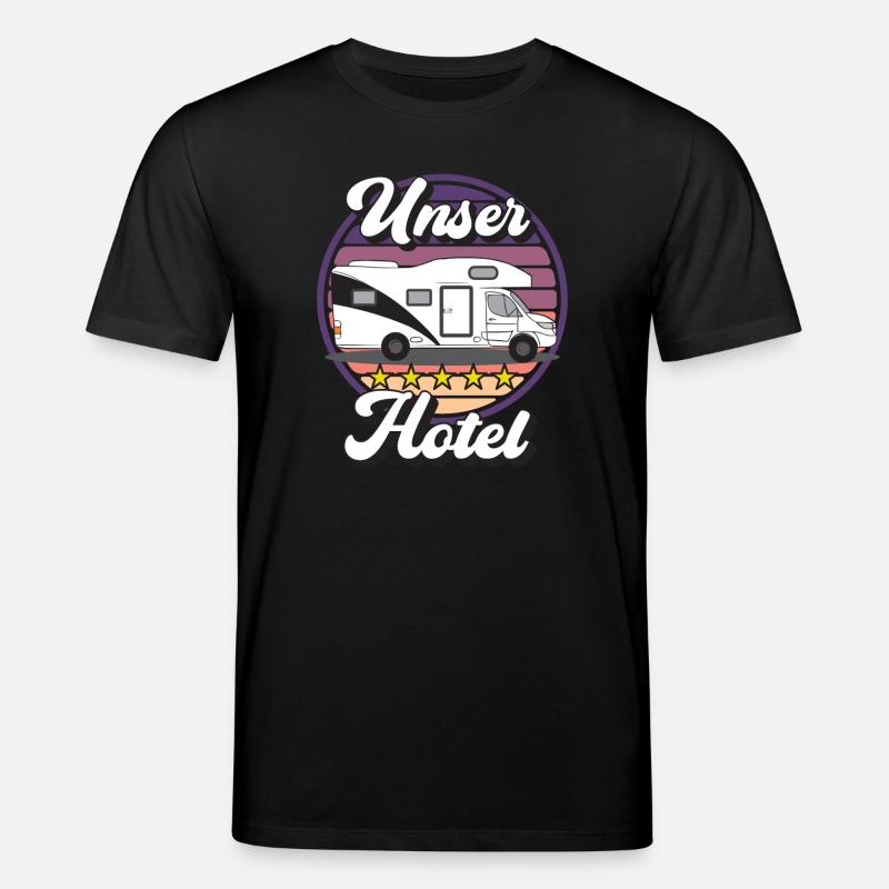 Campingplatzimpressionen: Wohnmobil Design - Stanley/Stella Unisex Bio-T-Shirt CREATOR  - Schwarz