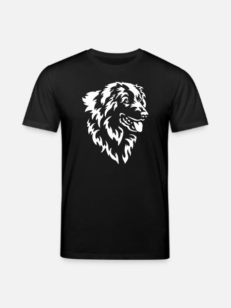 Pyrenäenberghund Kopf "Black Edition" - Stanley/Stella Unisex Bio-T-Shirt CREATOR - Schwarz