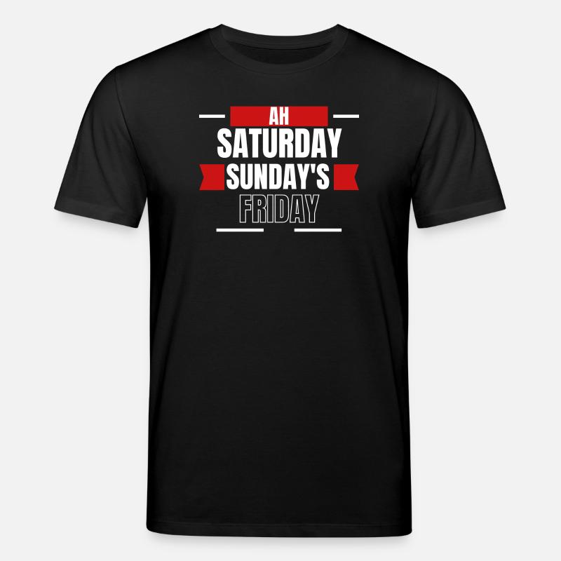 Ah Weekend Days Mashup Tee - Stanley/Stella Unisex Bio-T-Shirt CREATOR  - Schwarz