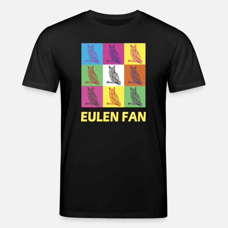 Eulen Fan Design - Stanley/Stella Unisex Bio-T-Shirt CREATOR  - Schwarz