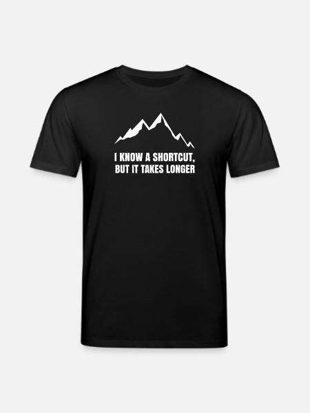 Lustige Sprüche Wandern Statement Wanderer Berge - Stanley/Stella Unisex Bio-T-Shirt CREATOR - Schwarz