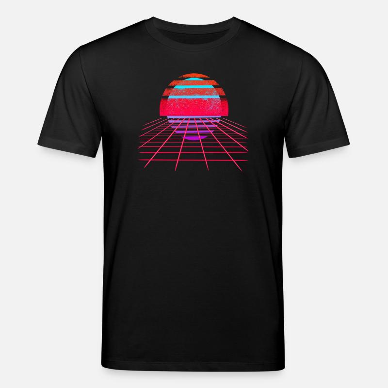 Rétro Wave Sunset Vaporwave - T-shirt bio CREATOR Stanley/Stella Unisexe - noir