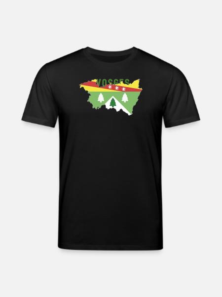 Kort over Vogeserne og dets våbenskjold - Stanley/Stella CREATOR økologisk unisex-T-shirt - sort