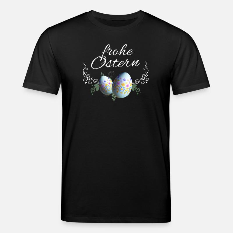 Frohe Ostern Osterei Deko - Stanley/Stella Unisex Bio-T-Shirt CREATOR  - Schwarz