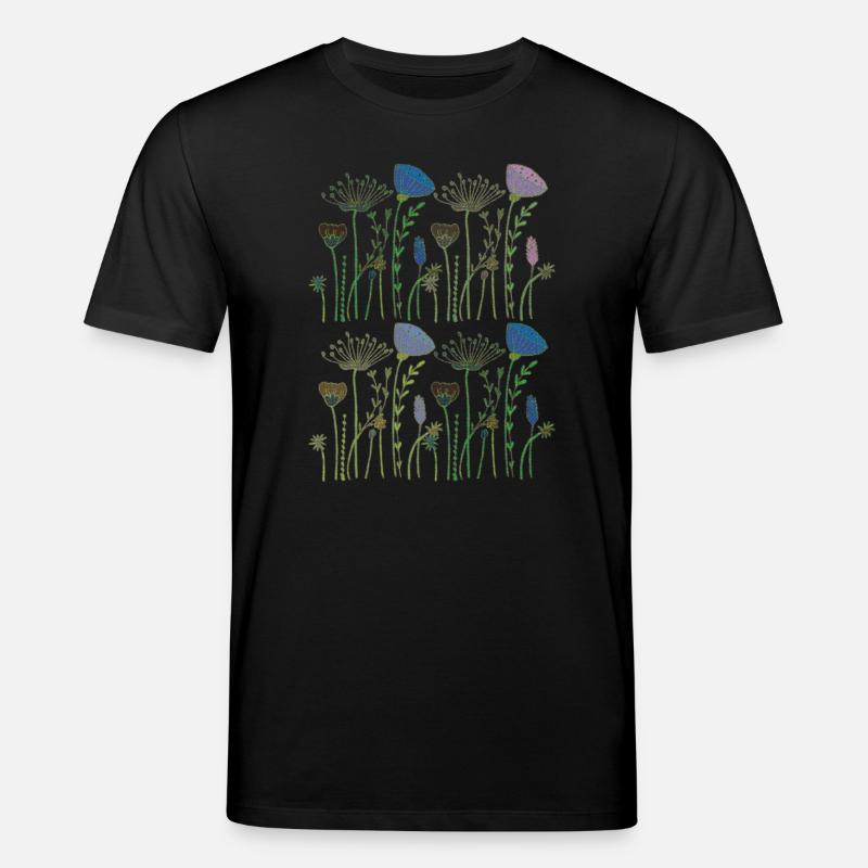trockenblumen blumenwiese - Stanley/Stella Unisex Bio-T-Shirt CREATOR  - Schwarz
