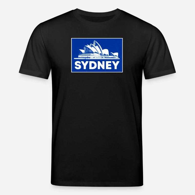 Sydney Opera Blue Silhouette - Stanley/Stella CREATOR Unisex Organic T-Shirt - black