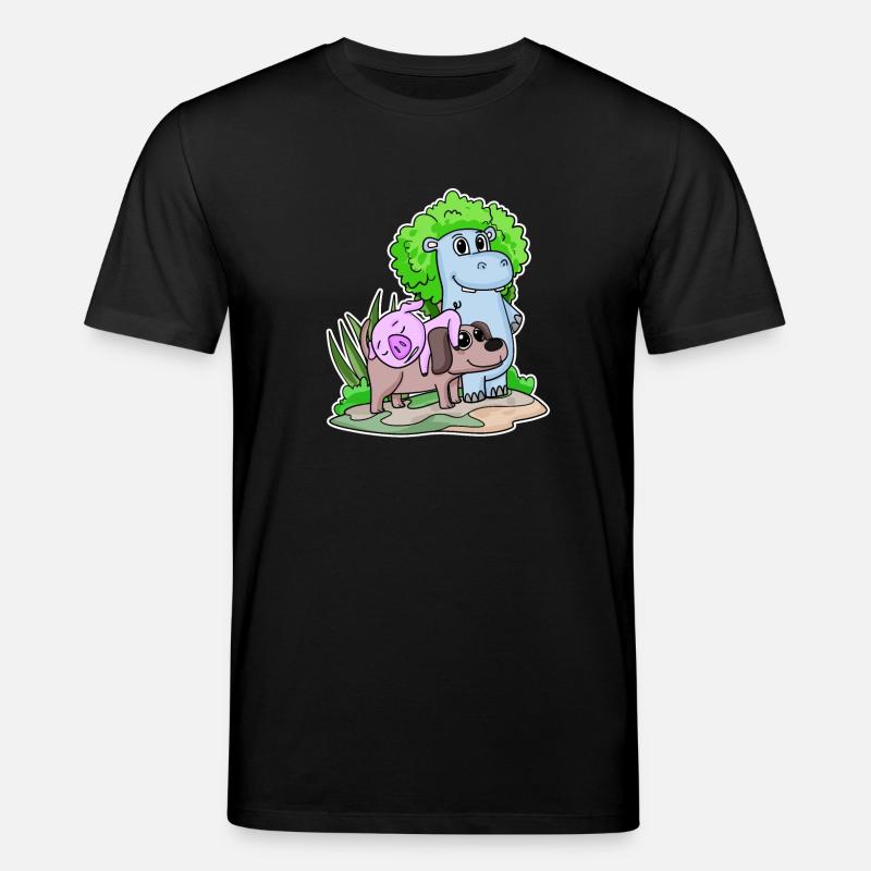 Niedliche Tiere - Stanley/Stella Unisex Bio-T-Shirt CREATOR  - Schwarz