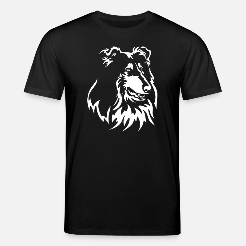 Collie Head « Black Edition » - T-shirt bio CREATOR Stanley/Stella Unisexe - noir