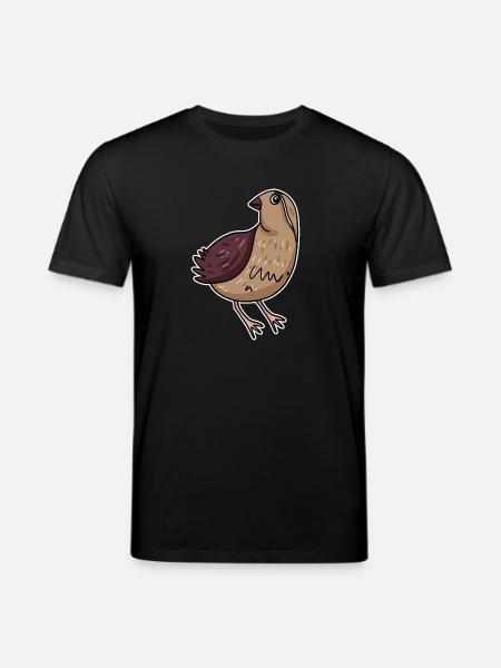Caille Oiseau Motif Oiseaux - T-shirt bio CREATOR Stanley/Stella Unisexe - noir