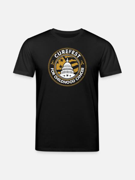 Curefest Kinderkrebs-Emblem - Stanley/Stella Unisex Bio-T-Shirt CREATOR - Schwarz