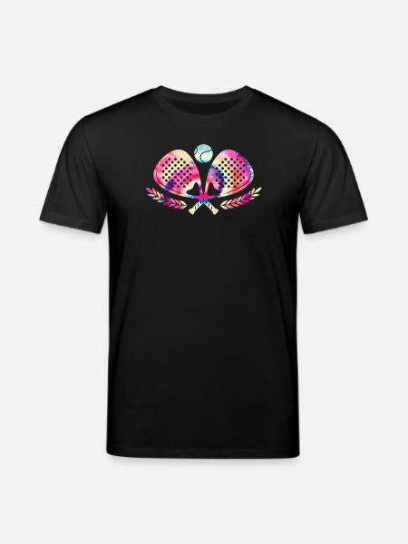 Padel Tennis Tie Dyed - Stanley/Stella CREATOR Unisex Organic T-Shirt - black