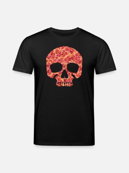Skull with flowers - Stanley/Stella CREATOR Unisex Organic T-Shirt - black