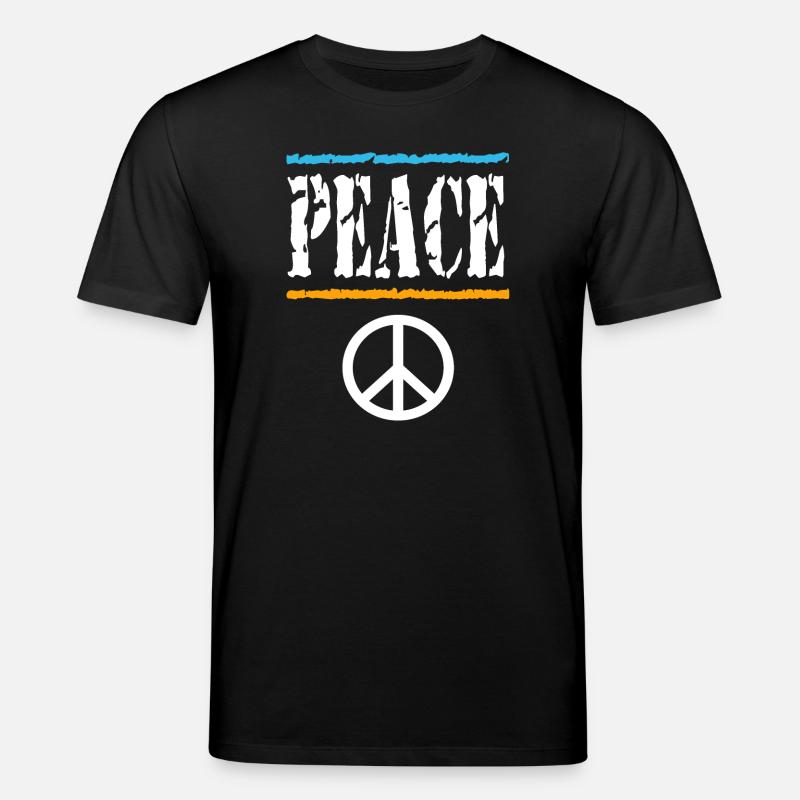 T-shirt rétro Peace Vibes - T-shirt bio CREATOR Stanley/Stella Unisexe - noir