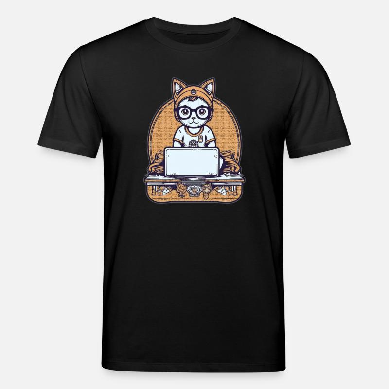 Chat technique au bureau - T-shirt bio CREATOR Stanley/Stella Unisexe - noir