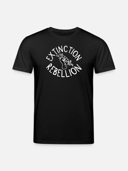 Extinction Rebellion Fist with Bud - Stanley/Stella CREATOR Unisex Organic T-Shirt - black