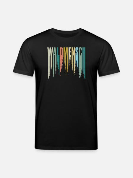 Waldmensch Farbpalette Waldsilhouetten - Stanley/Stella Unisex Bio-T-Shirt CREATOR - Schwarz