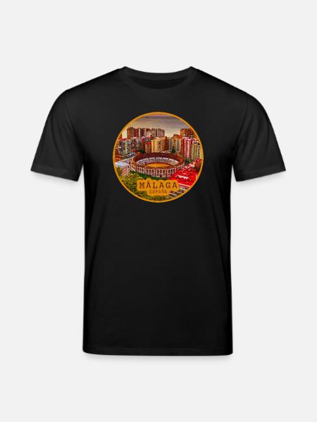 Malaga Bullring Panorama - Stanley/Stella CREATOR Unisex Organic T-Shirt - black
