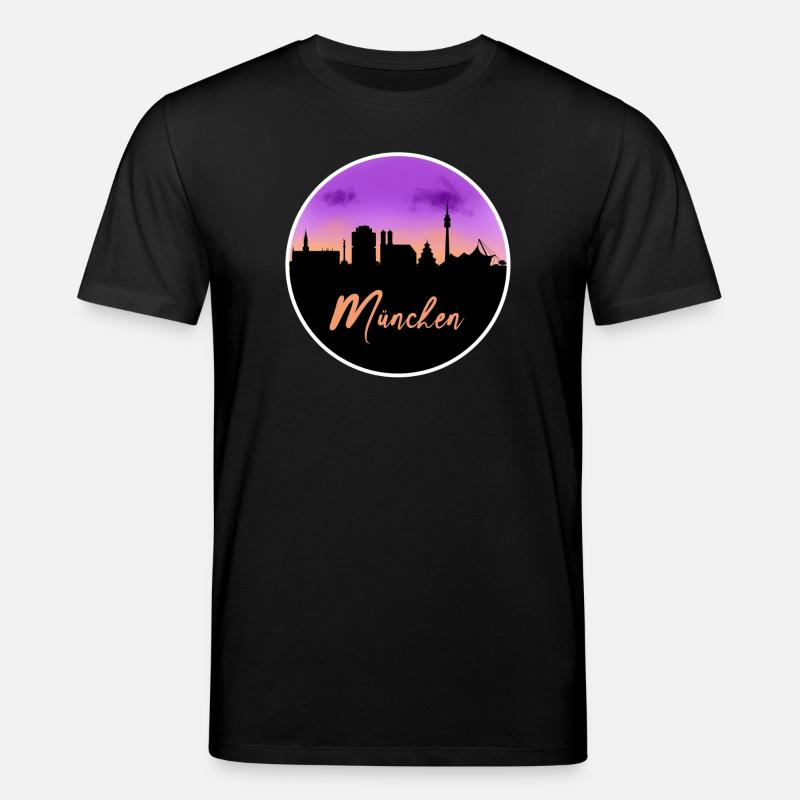 München Fine Skyline - Stanley/Stella Unisex Bio-T-Shirt CREATOR  - Schwarz