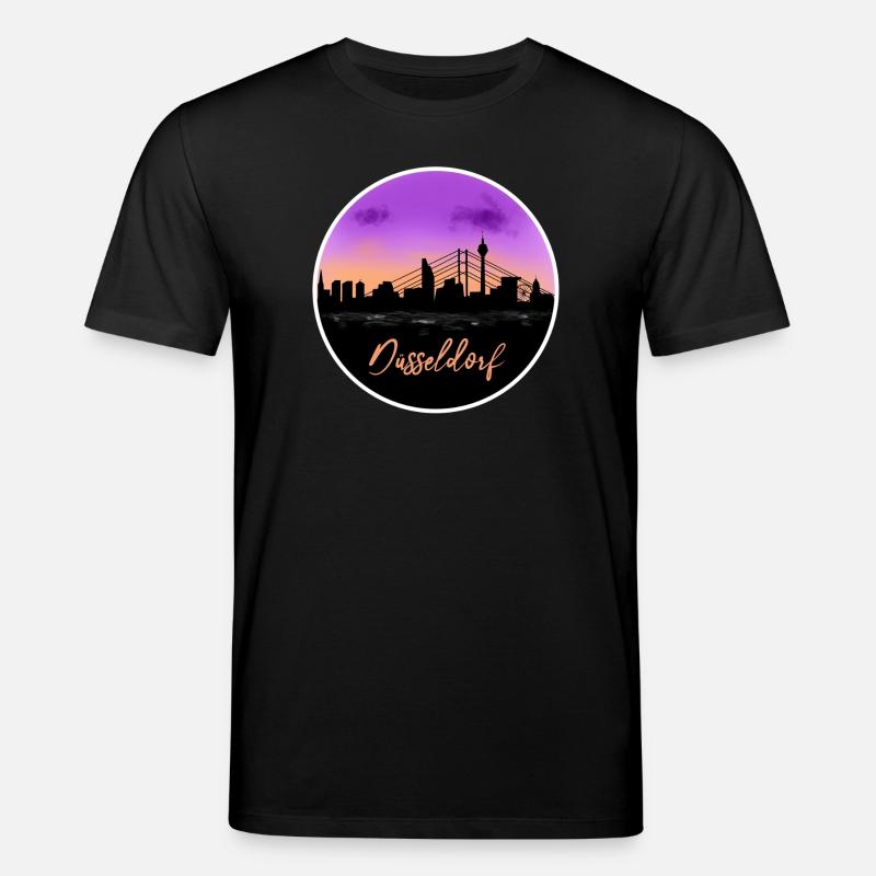 Dusseldorf Fine Skyline - T-shirt bio CREATOR Stanley/Stella Unisexe - noir