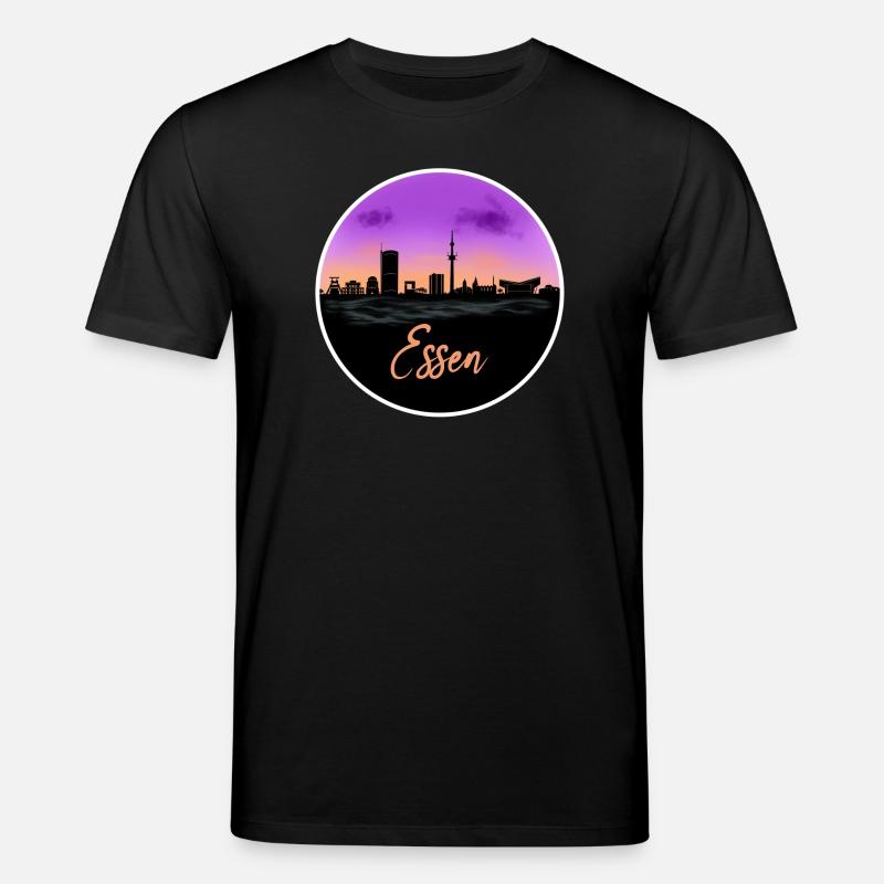Essen Fine Skyline - T-shirt bio CREATOR Stanley/Stella Unisexe - noir