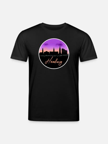 Hamburg Fine Skyline - Stanley/Stella CREATOR Unisex Organic T-Shirt - black