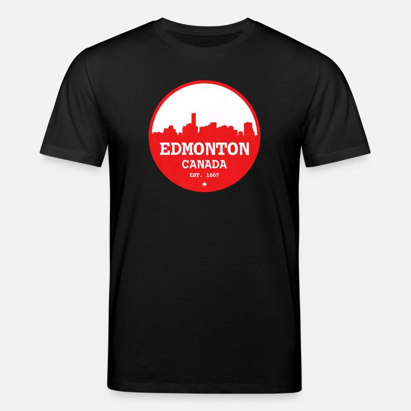 Edmonton Skyline Rundkreis - Stanley/Stella Unisex Bio-T-Shirt CREATOR  - Schwarz