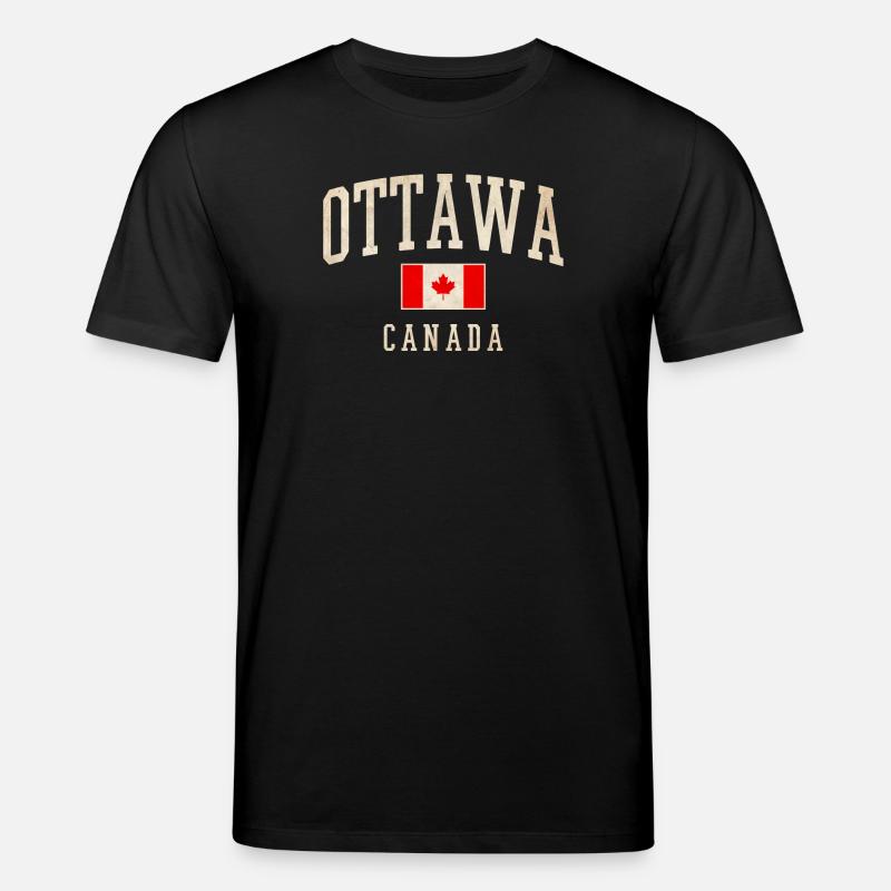 Conception du drapeau d’Ottawa Canada - T-shirt bio CREATOR Stanley/Stella Unisexe - noir