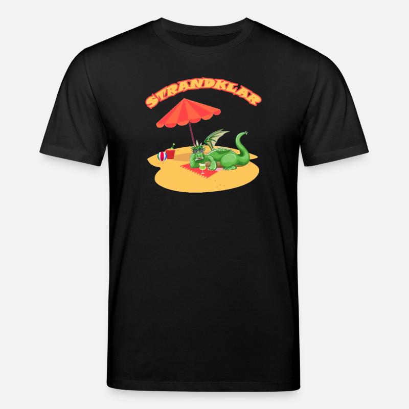 Strandklar Dinosaurier - Stanley/Stella Unisex Bio-T-Shirt CREATOR - Schwarz
