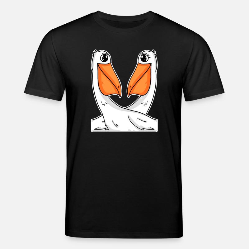 zwei Pelikane - Stanley/Stella Unisex Bio-T-Shirt CREATOR  - Schwarz