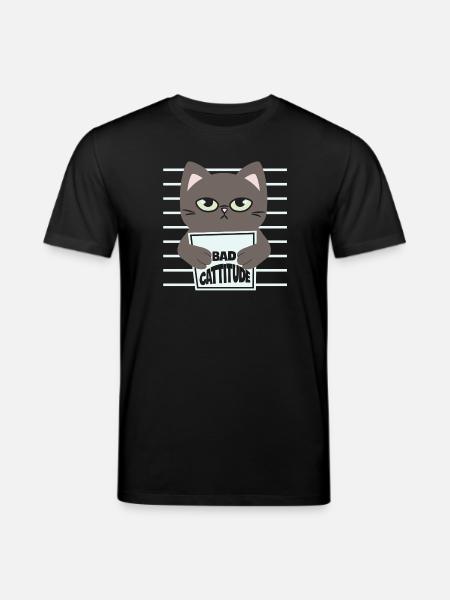 chat, chat mignon, chat doux, cat - T-shirt bio CREATOR Stanley/Stella Unisexe - noir