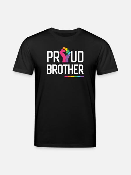 LGBT Pride Month - Proud Brother - Stanley/Stella CREATOR Unisex Organic T-Shirt - black