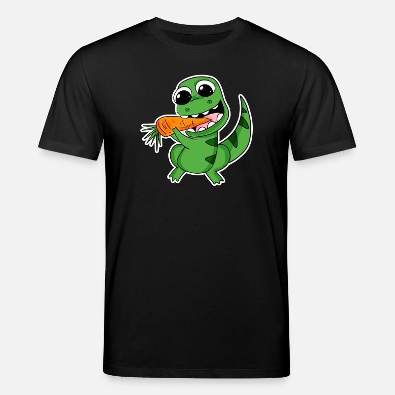 Dino eats carrot - Stanley/Stella CREATOR Unisex Organic T-Shirt - black