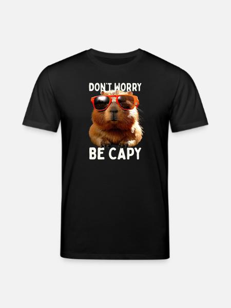 Capybara Dont Worry Var Capy Capybara gnagare - Ekologisk T-shirt CREATOR unisex från Stanley/Stella - svart