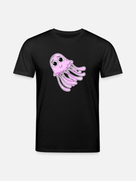 Méduse motif rose - T-shirt bio CREATOR Stanley/Stella Unisexe - noir