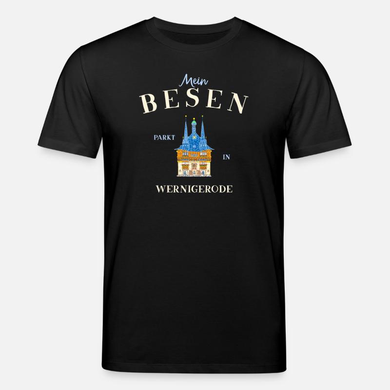 Mein Besen parkt in Wernigerode - Stanley/Stella Unisex Bio-T-Shirt CREATOR  - Schwarz