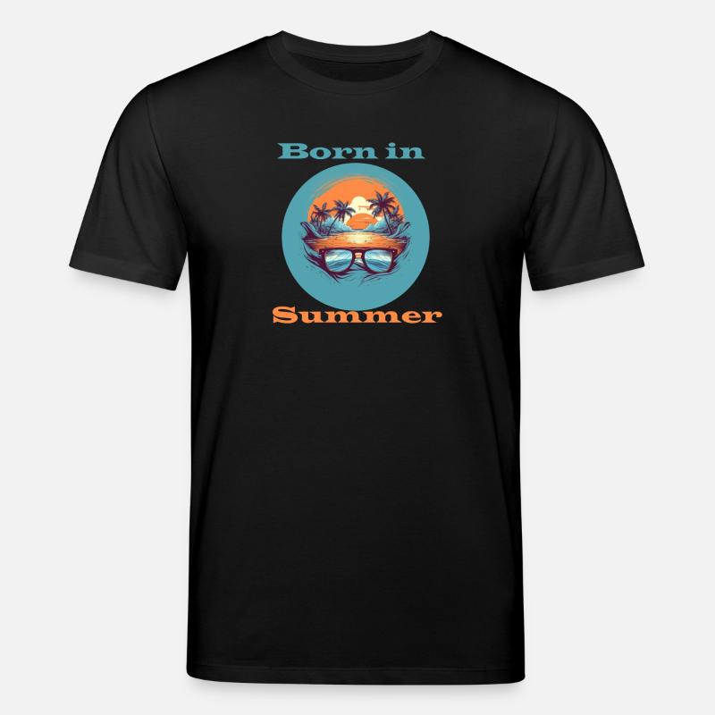 Born in Summer - Stanley/Stella Unisex Bio-T-Shirt CREATOR  - Schwarz
