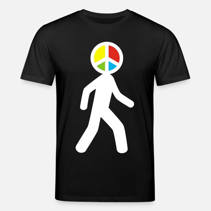Mann des Friedens (weiß) - Stanley/Stella Unisex Bio-T-Shirt CREATOR  - Schwarz
