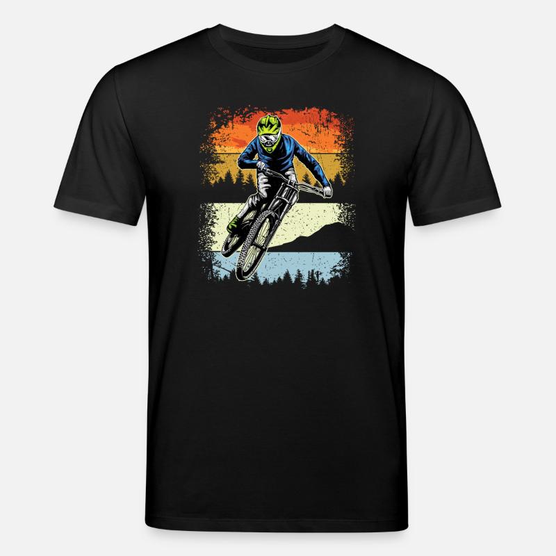 Sunset Trail VTT Rider - T-shirt bio CREATOR Stanley/Stella Unisexe - noir