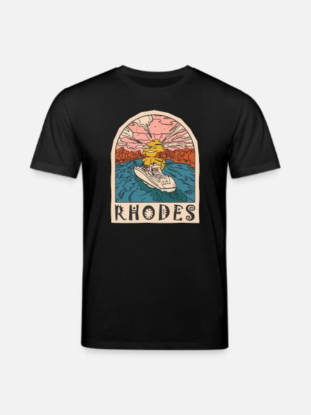 Rhodes Holidays Beach Grèce - T-shirt bio CREATOR Stanley/Stella Unisexe - noir