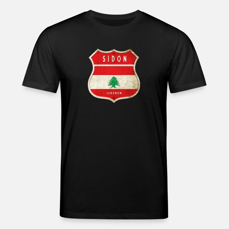Sidon Liban Armoiries Drapeaux Design - T-shirt bio CREATOR Stanley/Stella Unisexe - noir