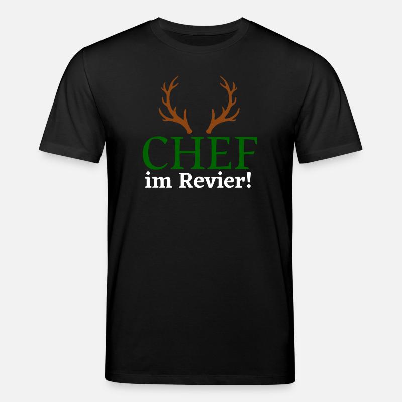Chef im Revier - Jäger Design - Stanley/Stella Unisex Bio-T-Shirt CREATOR  - Schwarz