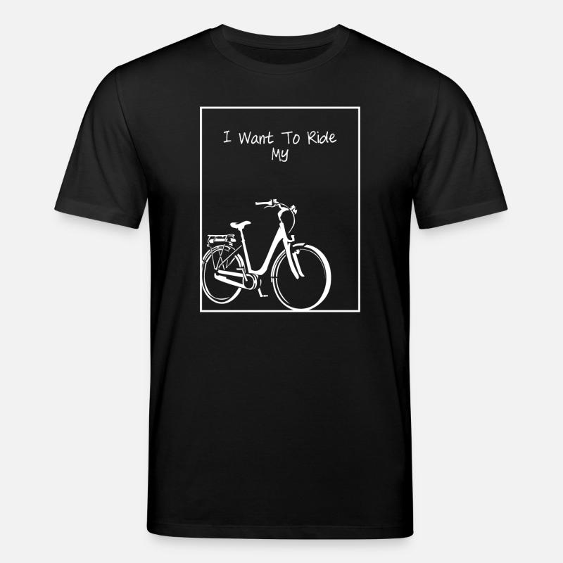 Fahrrad-Silhouette auf Schwarz - Stanley/Stella Unisex Bio-T-Shirt CREATOR - Schwarz