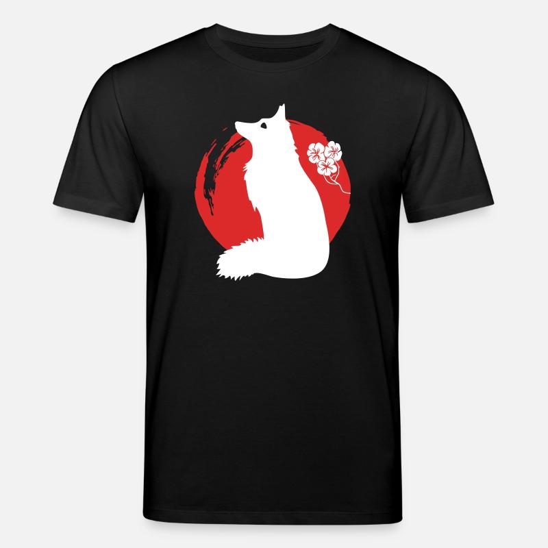 Fuchs Silhouette Japanisch - Stanley/Stella Unisex Bio-T-Shirt CREATOR  - Schwarz