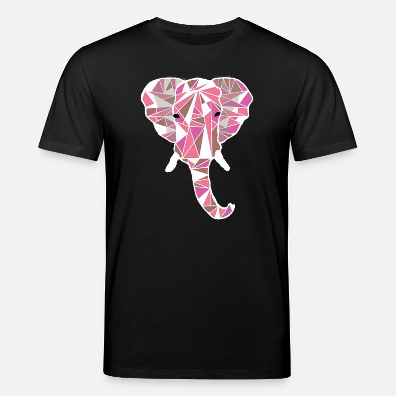 rosa Elefantenkopf - Stanley/Stella Unisex Bio-T-Shirt CREATOR  - Schwarz
