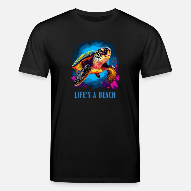 Life's a beach - T-shirt bio CREATOR Stanley/Stella Unisexe - noir