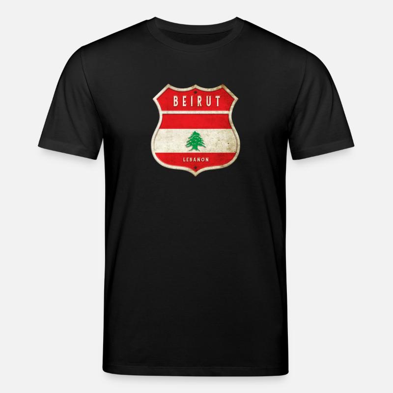 Beirut Libanon Wappen Flaggen Design - Stanley/Stella Unisex Bio-T-Shirt CREATOR  - Schwarz