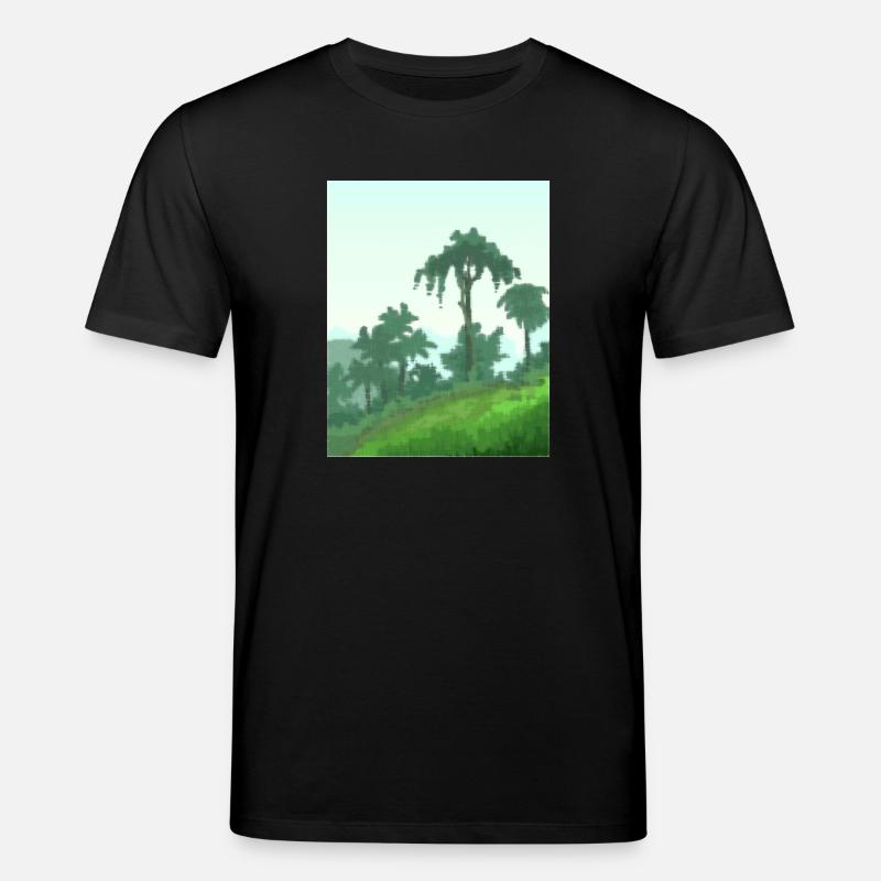 Palm trees on canvas - Stanley/Stella CREATOR Unisex Organic T-Shirt - black