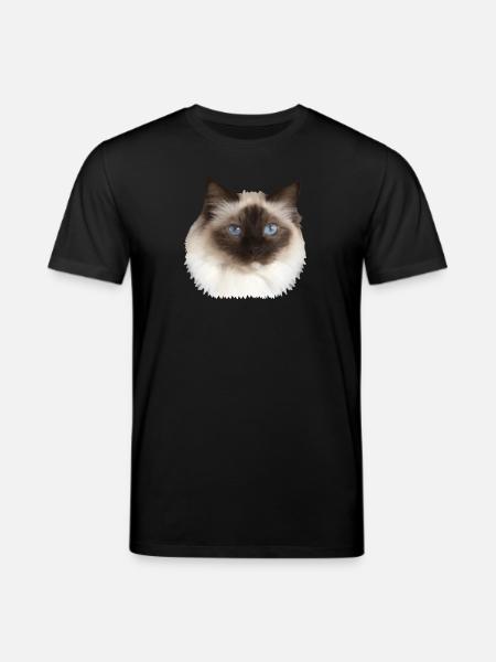 Fluffy Kitty - Stanley/Stella CREATOR Unisex Organic T-Shirt - black