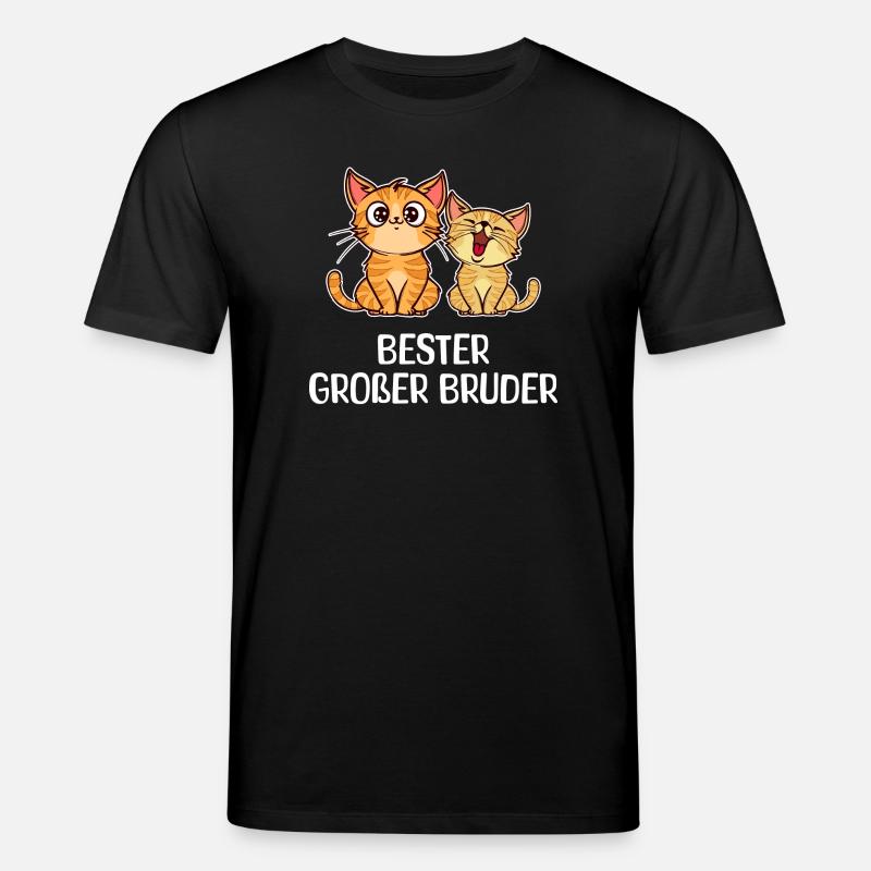 Geschwisterliebe Bro Katze Statement Großer Bruder - Stanley/Stella Unisex Bio-T-Shirt CREATOR  - Schwarz