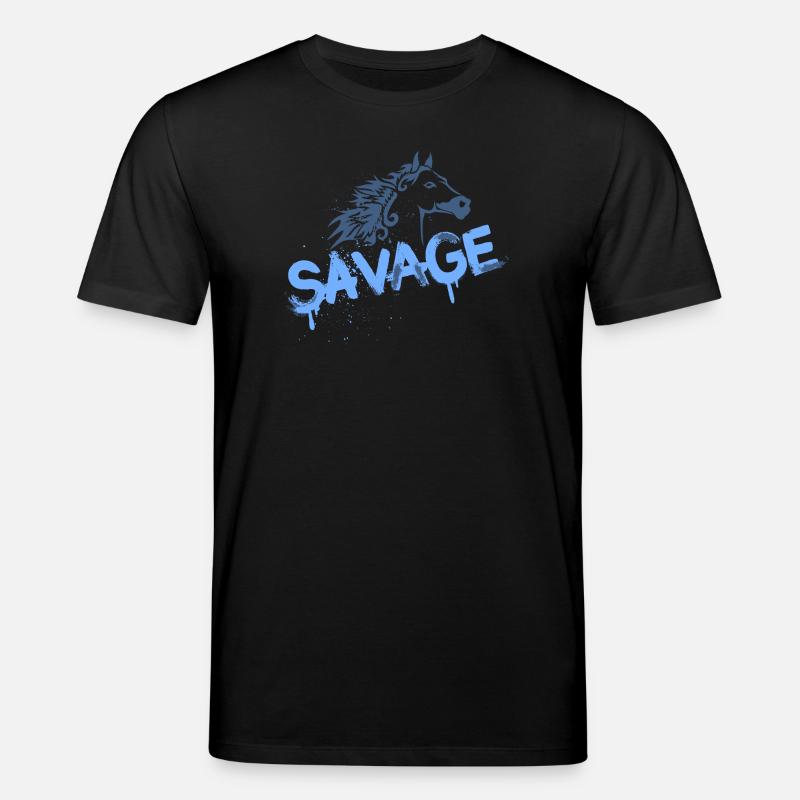 Conception de graffiti de cheval sauvage - T-shirt bio CREATOR Stanley/Stella Unisexe - noir